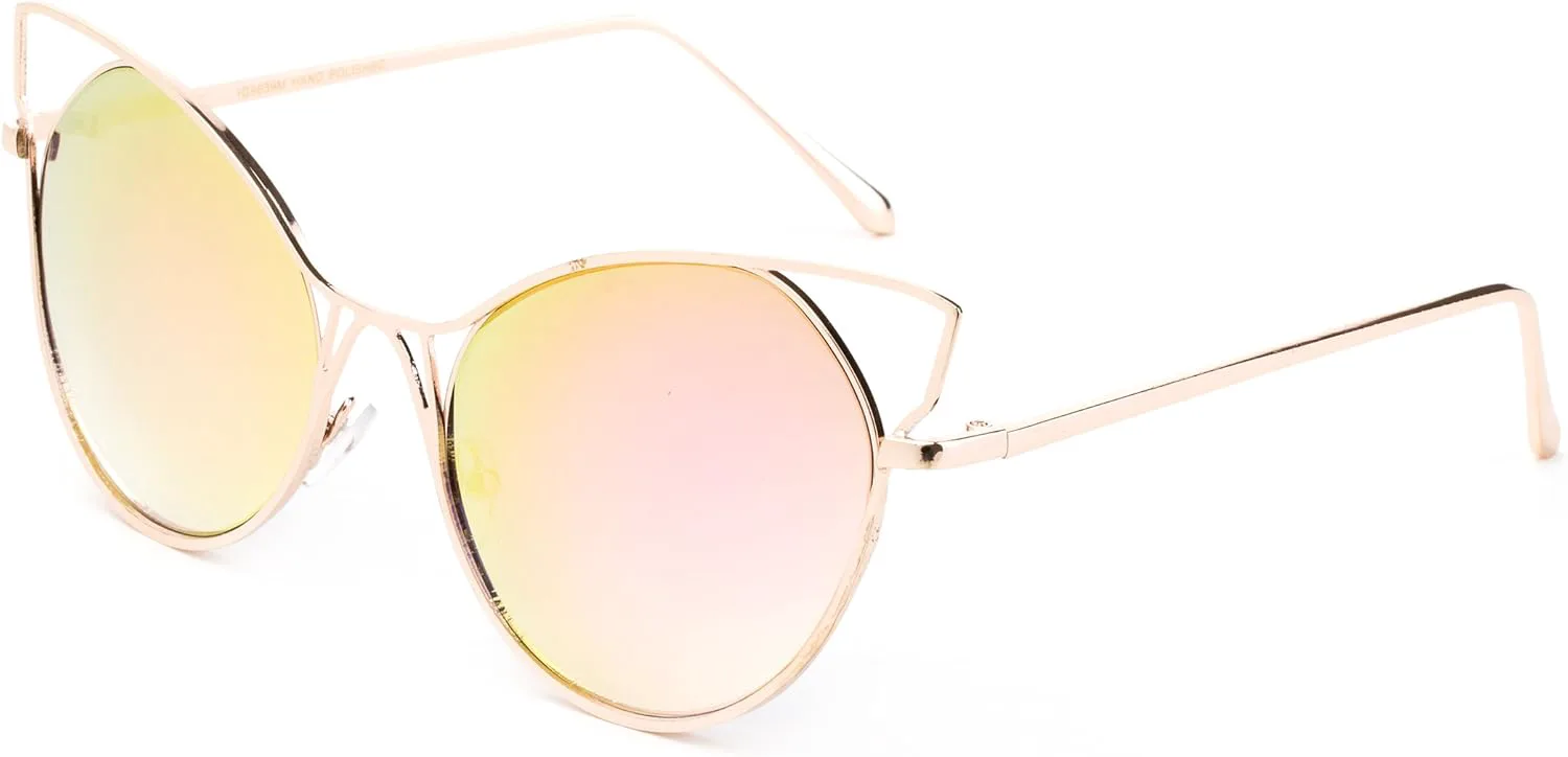 Newbee Fashion - Современные геометрические солнцезащитные очки-«кошачий глаз» с линзами в форме «кошачий глаз» для женщин Newbee Fashion Sunglasses, Gold/Pink
Newbee Fashion - Современные геометрические солнцезащитные очки-«кошачий глаз» с линзами в форме «кошачий глаз» для женщин Newbee Fashion Sunglasses, Gold/Pink