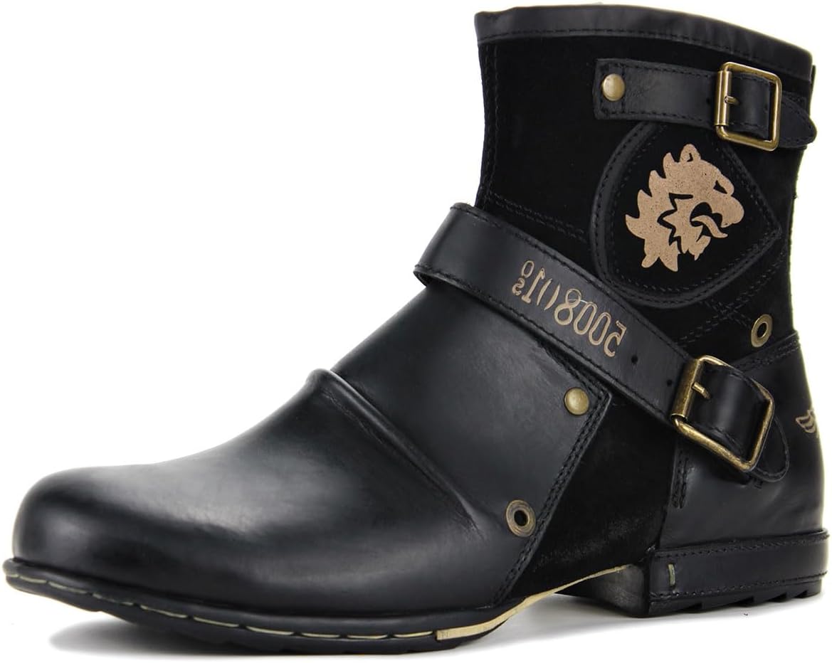 Кожаные повседневные мотоботы для мужчин с боковой молнией, для боевых действий и походов COWSDELLA, черный
Кожаные повседневные мотоботы для мужчин с боковой молнией, для боевых действий и походов COWSDELLA, черный