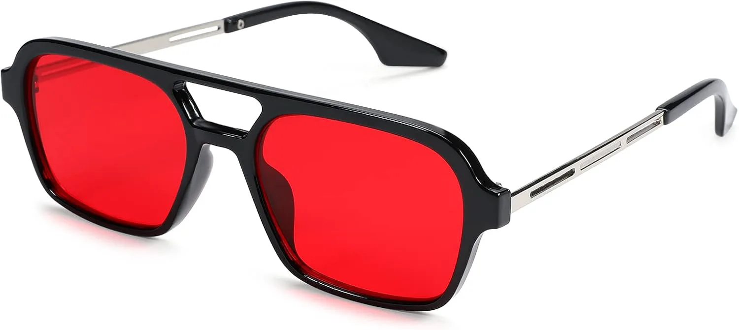 Винтажные солнцезащитные очки-авиаторы 70-х годов для женщин и мужчин, квадратной формы, с защитой от УФ-излучения UV400 gentlemaker, B5 Black Frame/Red Lens
Винтажные солнцезащитные очки-авиаторы 70-х годов для женщин и мужчин, квадратной формы, с защитой от УФ-излучения UV400 gentlemaker, B5 Black Frame/Red Lens