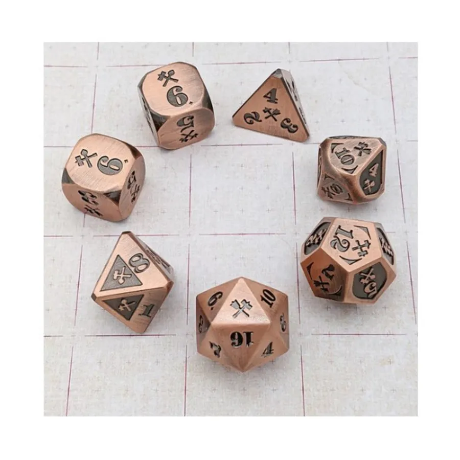 Дробящий урон — металл, медь с черным (7), Damage Dice
Дробящий урон — металл, медь с черным (7), Damage Dice