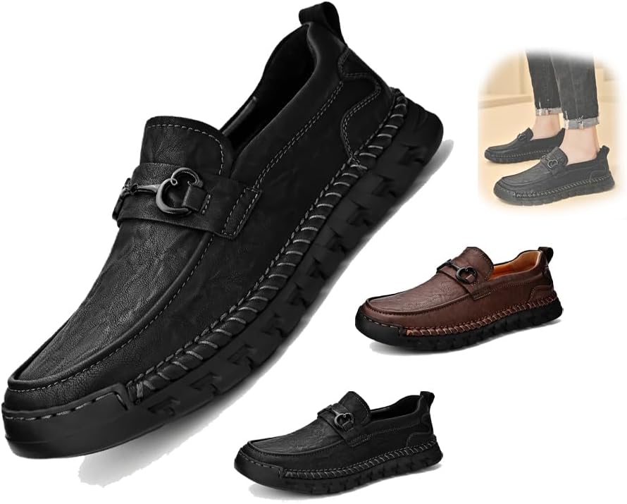 Мужские повседневные кожаные лоферы без шнурков, ортопедическая обувь для баланса, модные туфли с металлической пряжкой, универсальные, противоскользящие, на плоской подошве для прогулок Generic, черный
Мужские повседневные кожаные лоферы без шнурков, ортопедическая обувь для баланса, модные туфли с металлической пряжкой, универсальные, противоскользящие, на плоской подошве для прогулок Generic, черный