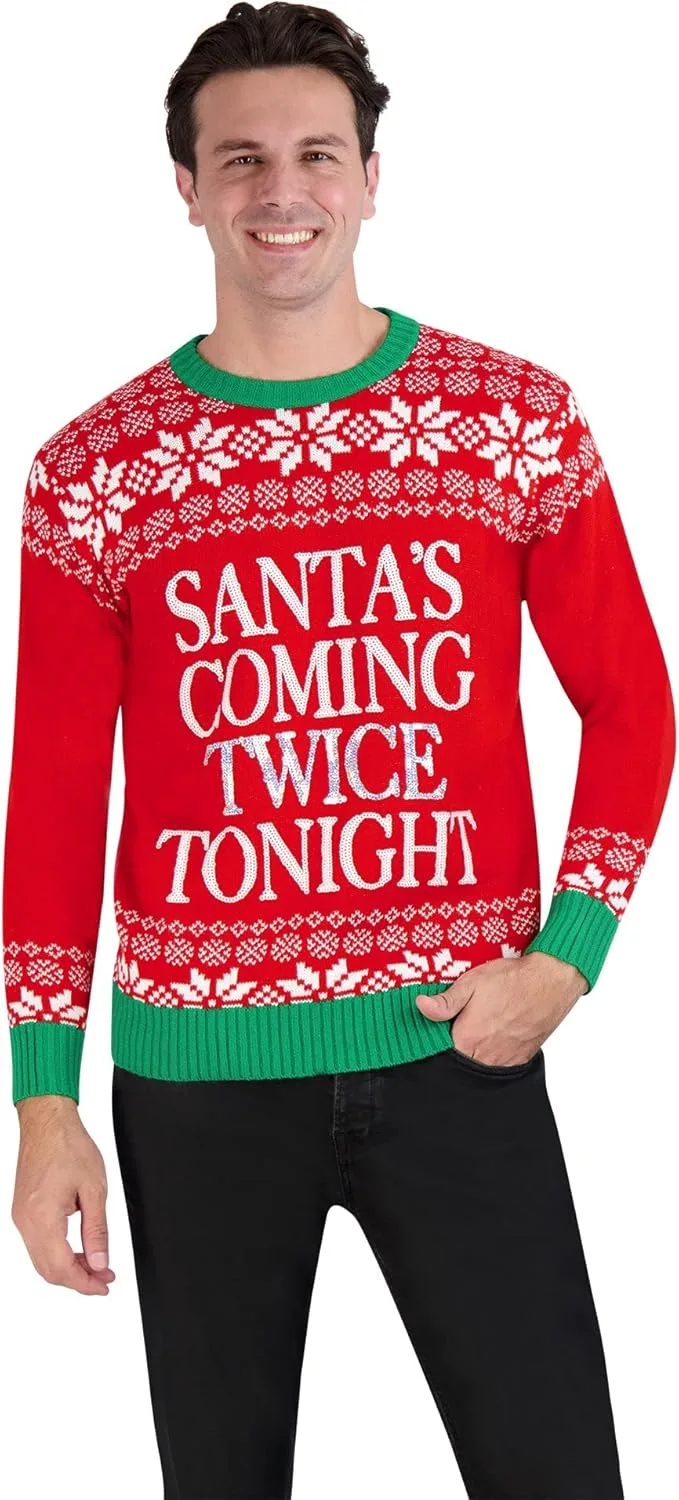 Мужской свитер Holiday Hype с традиционным новогодним принтом
Мужской свитер Holiday Hype с традиционным новогодним принтом