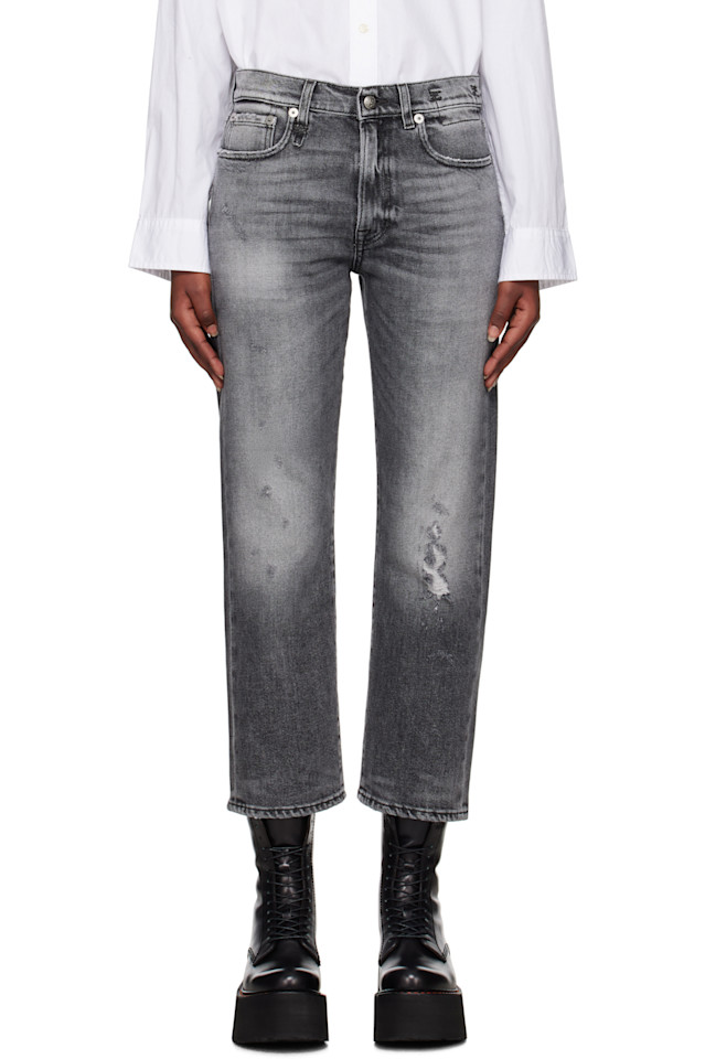 Прямые джинсы-бойфренды R13, серый
Прямые джинсы-бойфренды R13, серый