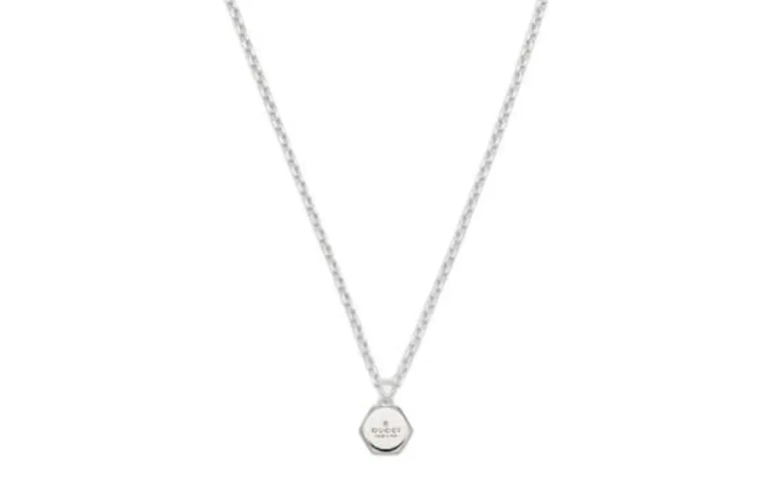 GUCCI Серебряное колье с фирменным подвесом
GUCCI Серебряное колье с фирменным подвесом