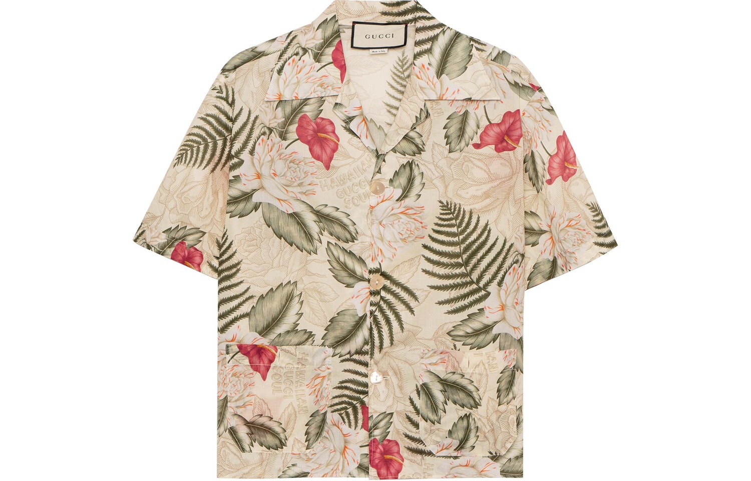 Рубашка мужская цвета слоновой кости Gucci, белый
Рубашка мужская цвета слоновой кости Gucci, белый