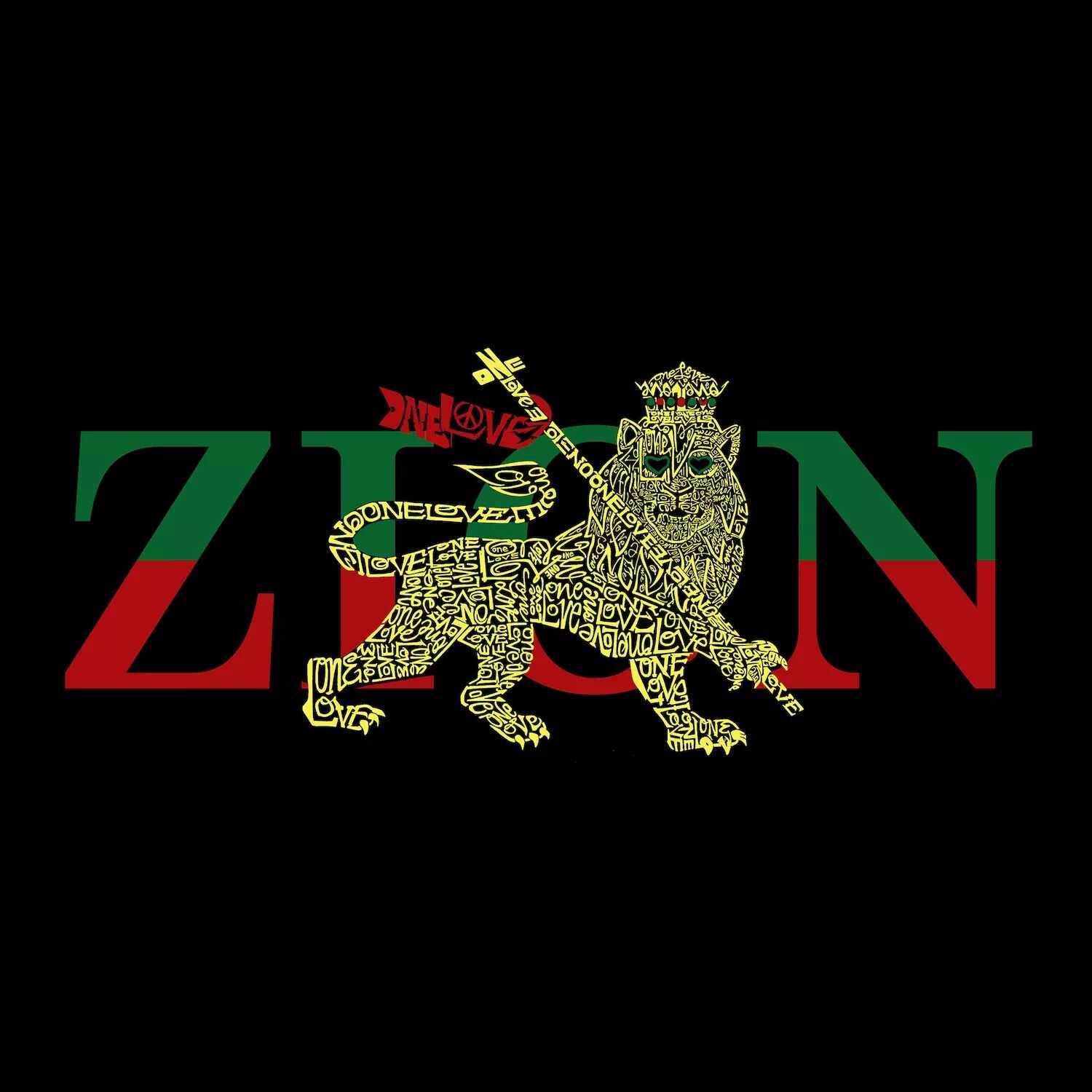 Zion - One Love - мужская футболка с длинным рукавом с надписью Word Art LA Pop Art
Zion - One Love - мужская футболка с длинным рукавом с надписью Word Art LA Pop Art