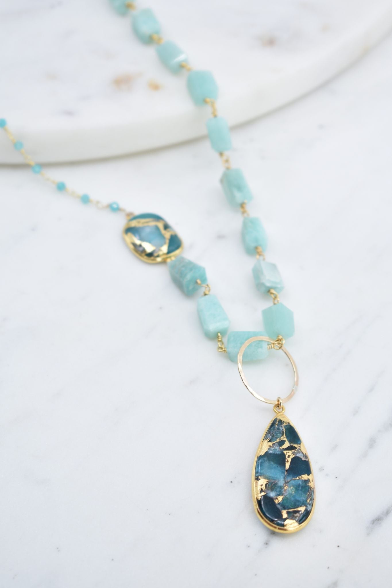 Ожерелье Kaylee in Teal Mojave Copper Turquoise A Blonde And Her Bag, синий
Ожерелье Kaylee in Teal Mojave Copper Turquoise A Blonde And Her Bag, синий