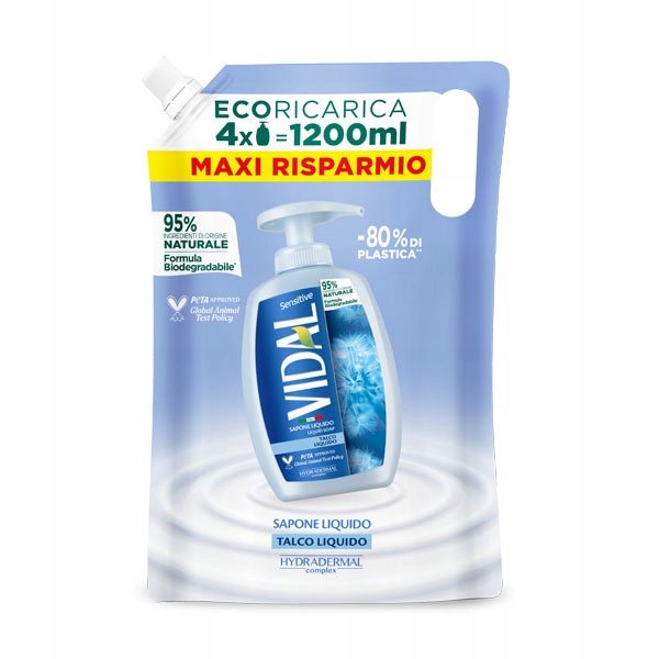 Жидкое мыло Видаль, жидкий тальк, сменный блок 1200 мл Vidal
Жидкое мыло Видаль, жидкий тальк, сменный блок 1200 мл Vidal