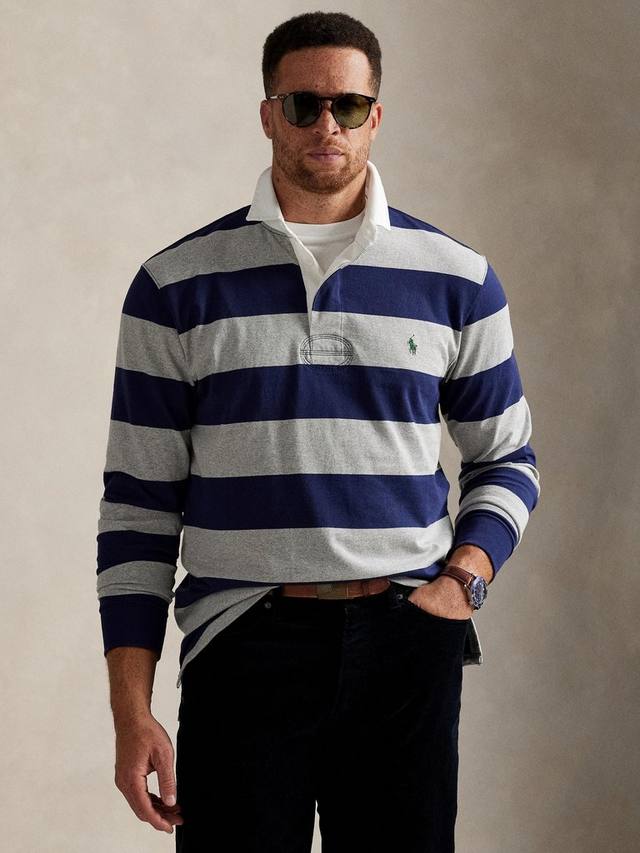 Хлопковая полосатая рубашка-поло с длинным рукавом и воротником регби Ralph Lauren
Хлопковая полосатая рубашка-поло с длинным рукавом и воротником регби Ralph Lauren