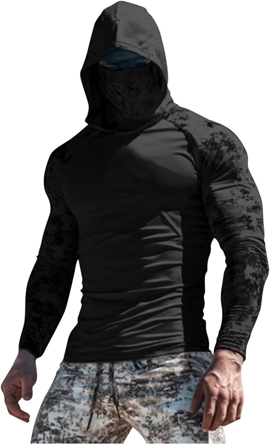 Футболка для рыбалки с капюшоном и маской, мужская, с защитой от солнца
Футболка для рыбалки с капюшоном и маской, мужская, с защитой от солнца