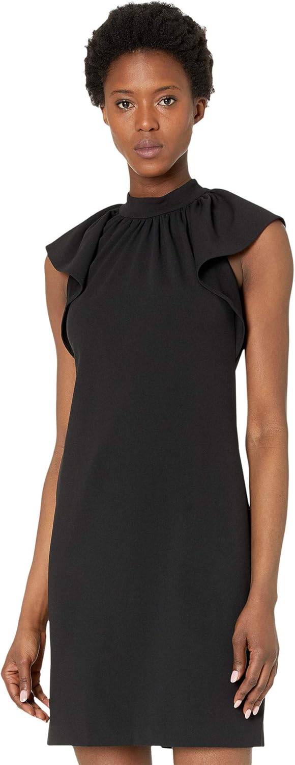 Платье-футляр Calvin Klein с воротником-стойкой и оборками на рукавах, Black
Платье-футляр Calvin Klein с воротником-стойкой и оборками на рукавах, Black