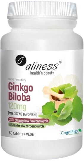 Aliness, Ginkgo Biloba (Гинкго билоба), 60 таб. MedicaLine
Aliness, Ginkgo Biloba (Гинкго билоба), 60 таб. MedicaLine