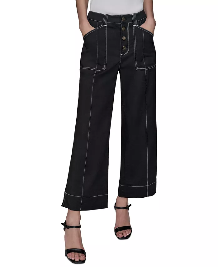 Женские укороченные брюки с декоративной строчкой KARL LAGERFELD PARIS, черный
Женские укороченные брюки с декоративной строчкой KARL LAGERFELD PARIS, черный