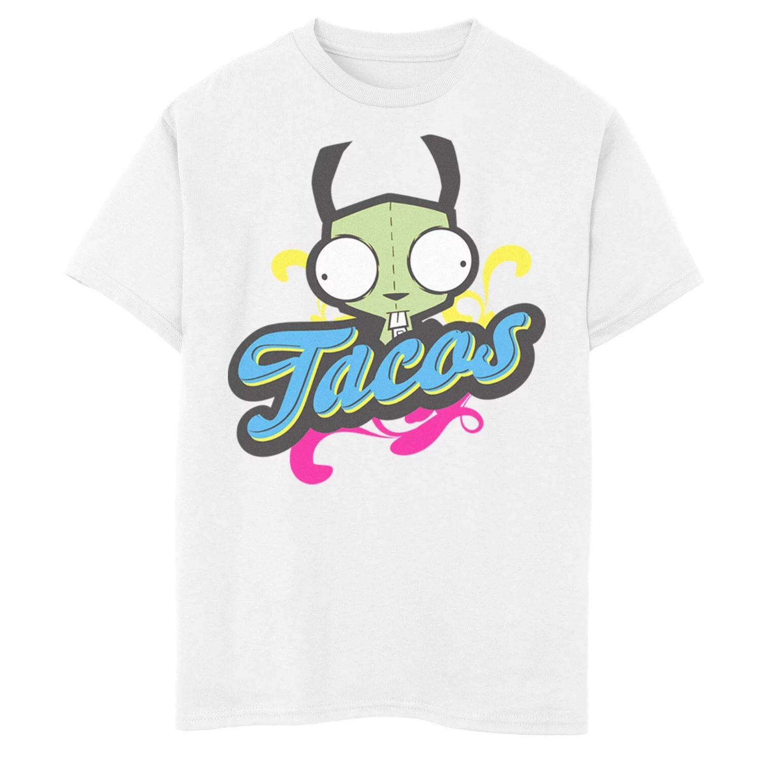 Футболка с логотипом Nickelodeon Invader Zim GIR Neon Tacos для мальчиков 8–20 лет Licensed Character 
Футболка с логотипом Nickelodeon Invader Zim GIR Neon Tacos для мальчиков 8–20 лет Licensed Character