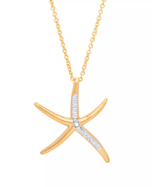 Ожерелье с подвеской в виде морской звезды с бриллиантами, 18 дюймов, позолоченное Macy'S, gold
Ожерелье с подвеской в виде морской звезды с бриллиантами, 18 дюймов, позолоченное Macy'S, gold