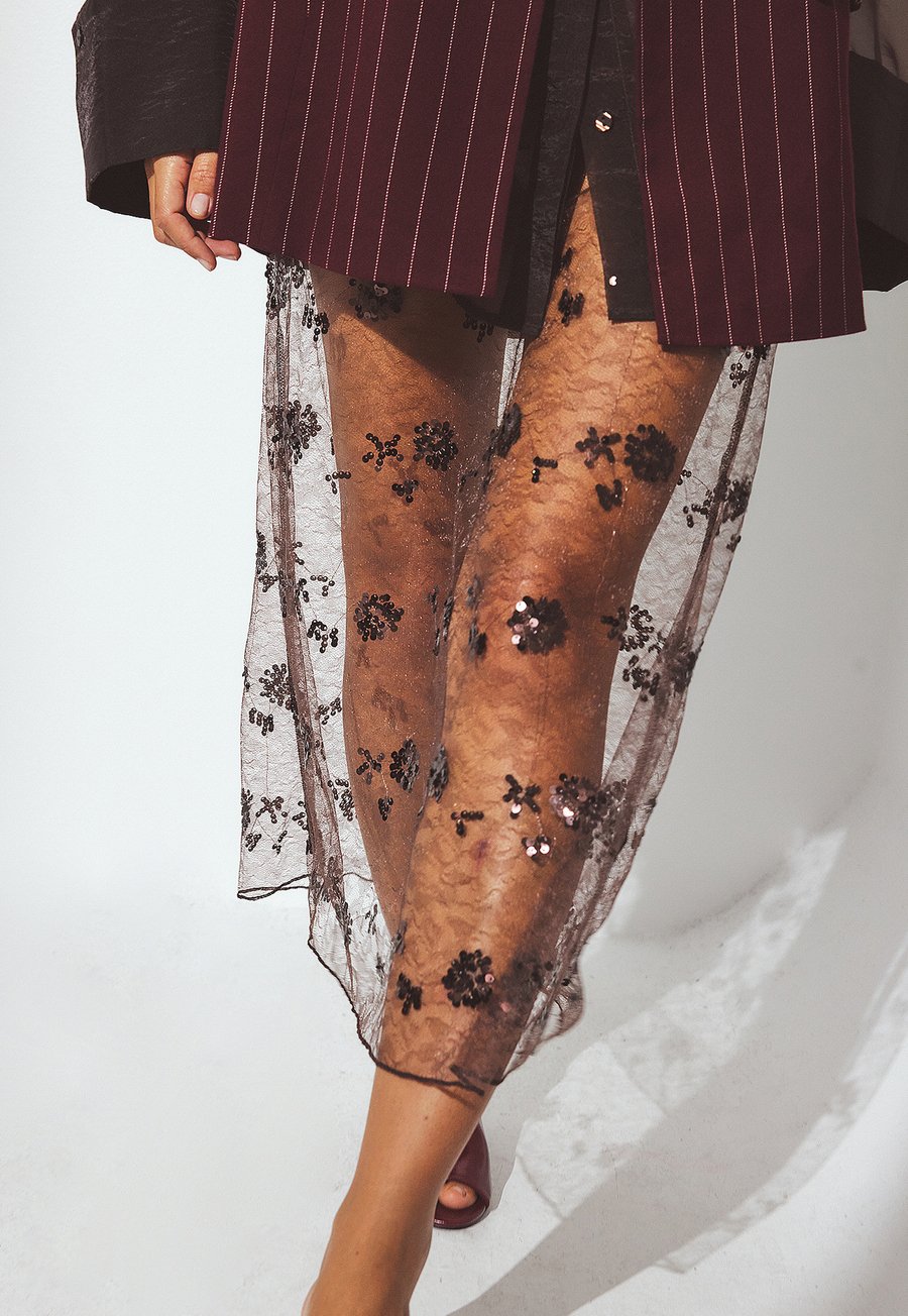 Юбка NA-KD TRANSPARENT SEQUIN, Brown
Юбка NA-KD TRANSPARENT SEQUIN, Brown