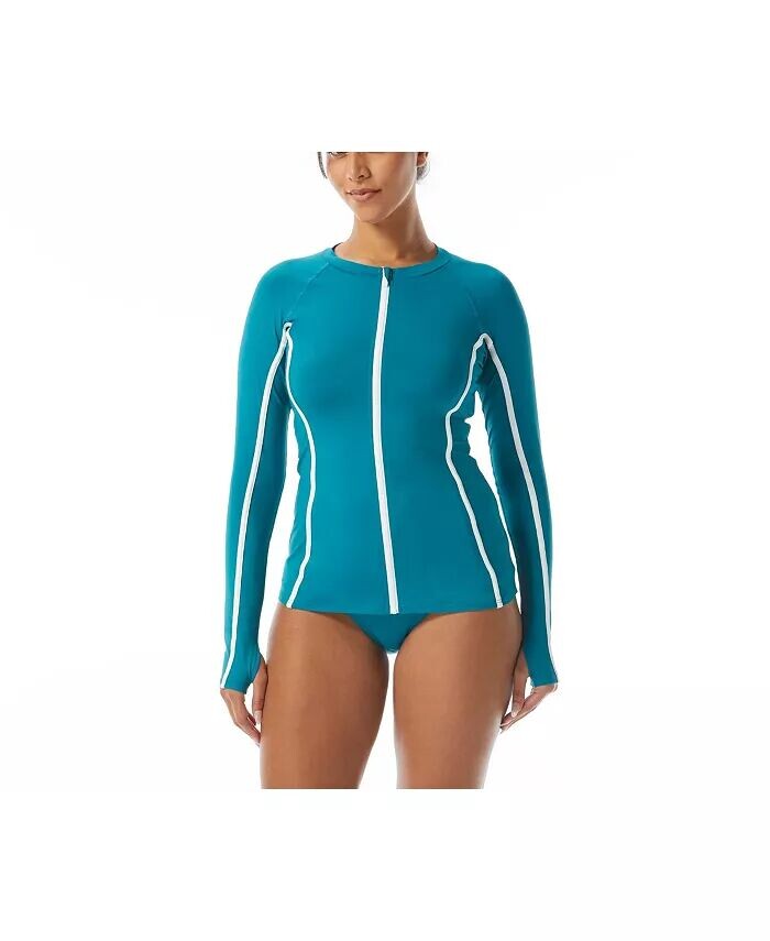 Женский рашгард Ava на молнии спереди Beach House Sport, синий
Женский рашгард Ava на молнии спереди Beach House Sport, синий