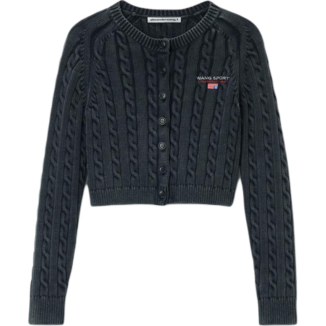 Кардиган с узором "косичка" Alexander Wang, черный
Кардиган с узором "косичка" Alexander Wang, черный