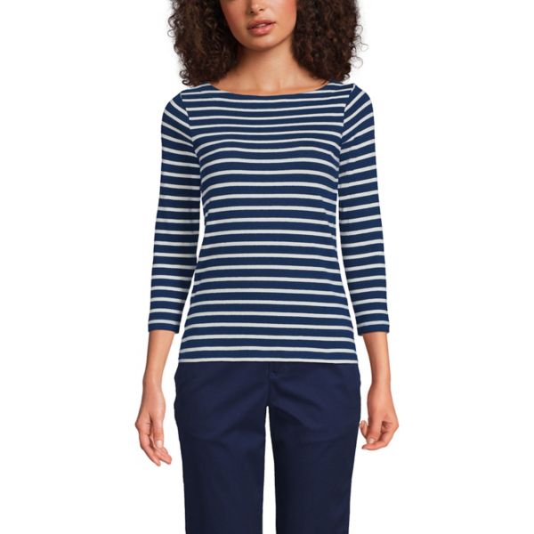 Женский матросский джемпер с лодочкой Lands' End, цвет deep sea ivory
Женский матросский джемпер с лодочкой Lands' End, цвет deep sea ivory