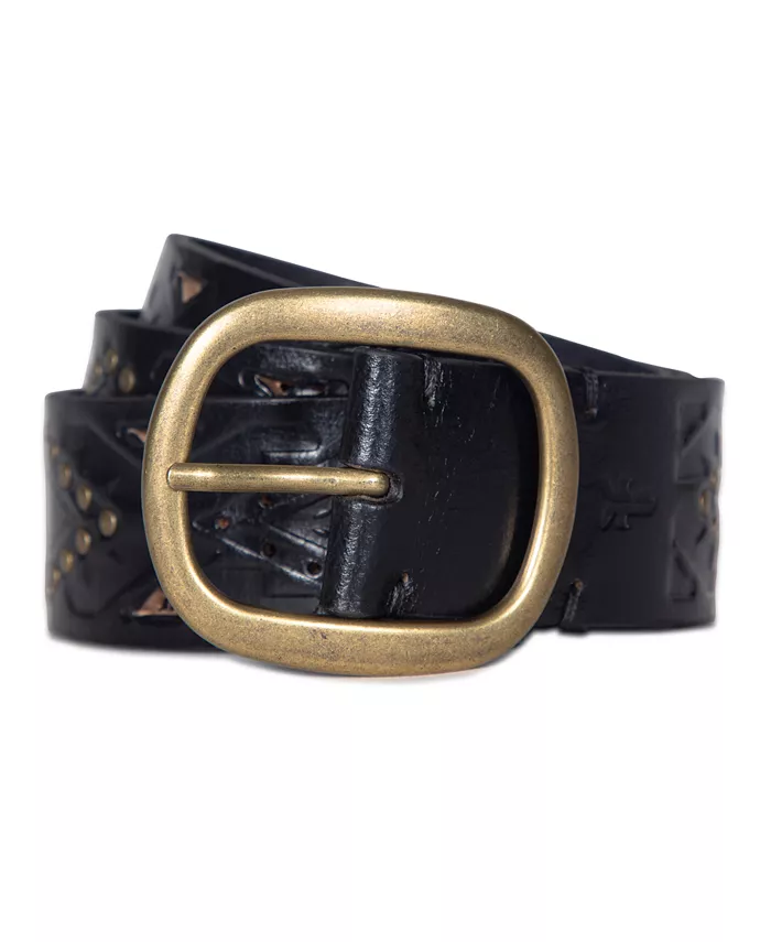 Женский пояс с тиснением в юго-западном стиле Frye, черный
Женский пояс с тиснением в юго-западном стиле Frye, черный