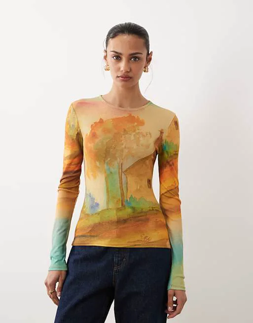 Топ с длинными рукавами и принтом ASOS DESIGN
Топ с длинными рукавами и принтом ASOS DESIGN