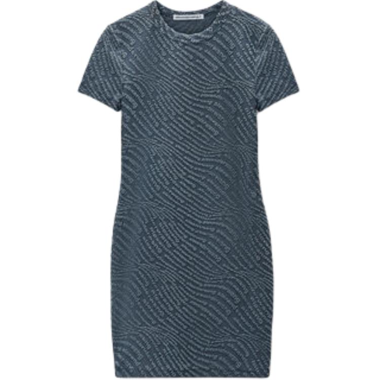 Короткий рукав логотип с тиснением платье Alexander Wang, серый
Короткий рукав логотип с тиснением платье Alexander Wang, серый