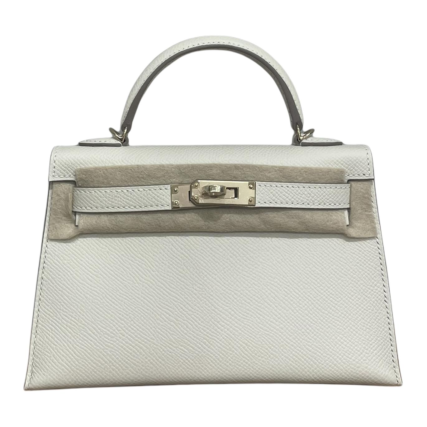 HERMES Мини Келли второго поколения, кросс-боди из кожи Epsom, женская, 10 Craie, цвет Milkshake White
HERMES Мини Келли второго поколения, кросс-боди из кожи Epsom, женская, 10 Craie, цвет Milkshake White