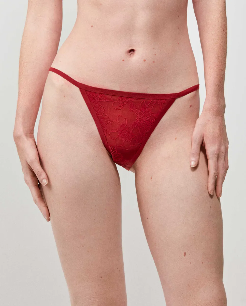 Бразильские трусики из кружевной ткани Gisela, красный
Бразильские трусики из кружевной ткани Gisela, красный