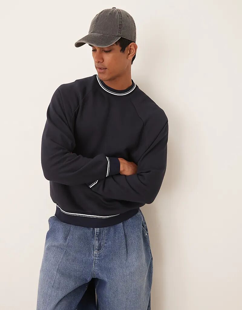 Толстовка ASOS DESIGN свободного кроя с круглым вырезом и отделкой, темно-синего цвета
Толстовка ASOS DESIGN свободного кроя с круглым вырезом и отделкой, темно-синего цвета