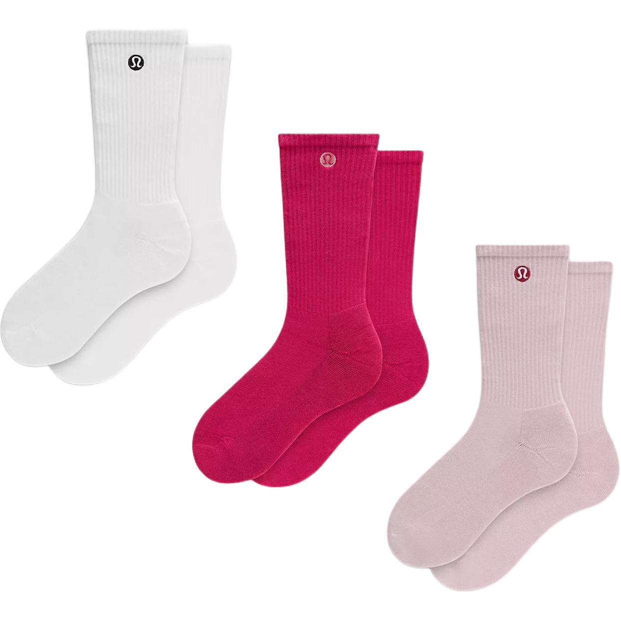 Повседневные носки мид-кальф Unisex 3 пары Lululemon, 3 Pack (Mist Pink/белый/Magenta/PKHZ/WHT/MGTS)
Повседневные носки мид-кальф Unisex 3 пары Lululemon, 3 Pack (Mist Pink/белый/Magenta/PKHZ/WHT/MGTS)