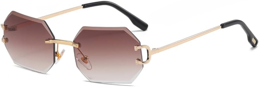 Женские солнцезащитные очки без оправы, восьмиугольные, с защитой от УФ-излучения UV400, без оправы, золотистые металлические прямоугольные очки для мужчин VFDHN, Gradient Brown
Женские солнцезащитные очки без оправы, восьмиугольные, с защитой от УФ-излучения UV400, без оправы, золотистые металлические прямоугольные очки для мужчин VFDHN, Gradient Brown