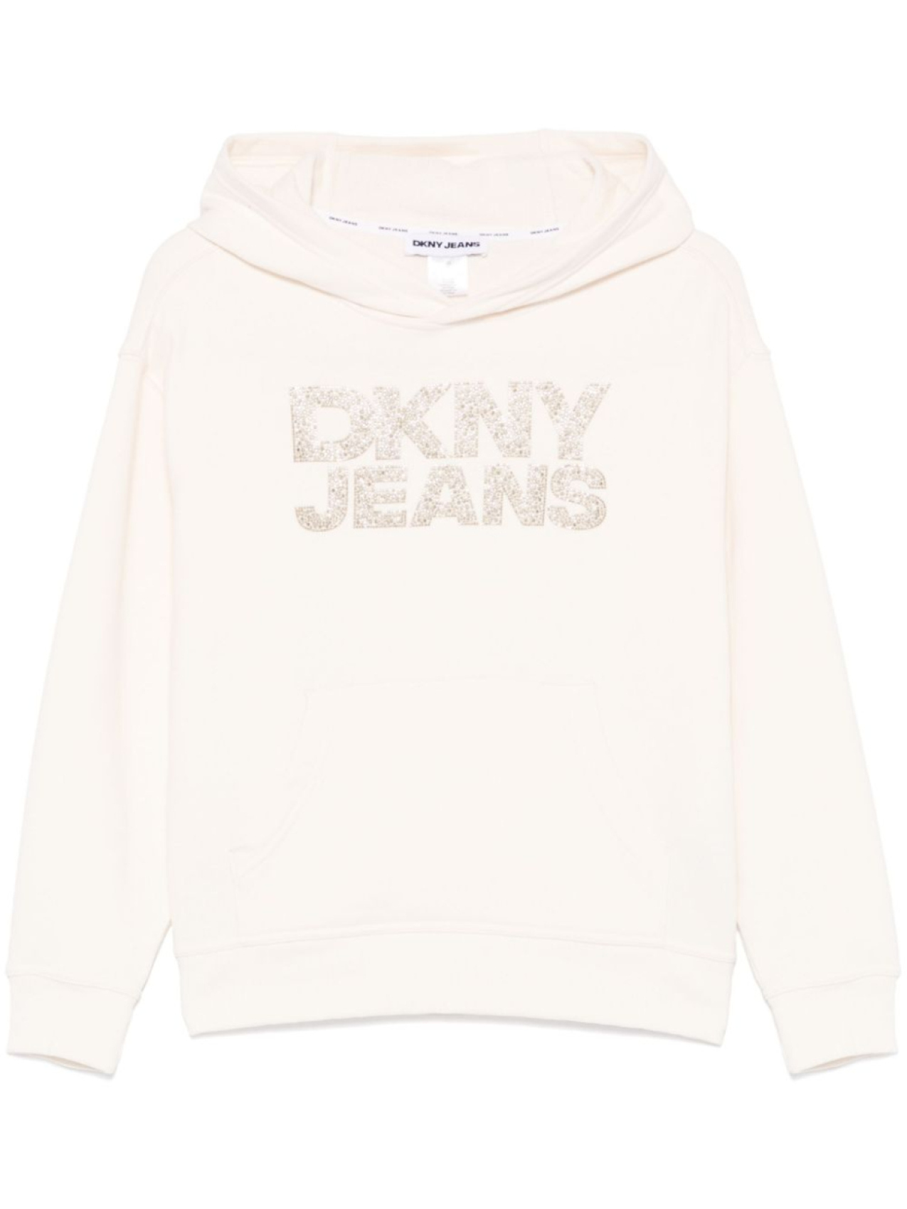 DKNY худи с логотипом из страз, нейтральный цвет 
DKNY худи с логотипом из страз, нейтральный цвет