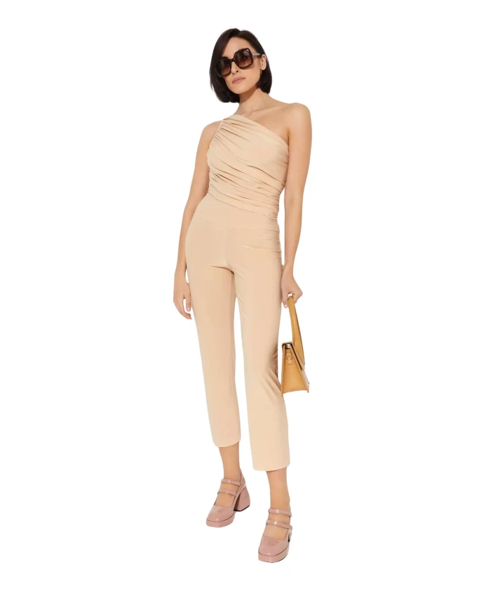 Кремовый топ на одно плечо с декоративными рюшами. Norma Kamali, коричневый
Кремовый топ на одно плечо с декоративными рюшами. Norma Kamali, коричневый