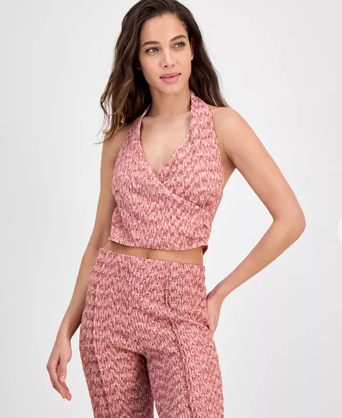 Женский трикотажный топ Naleny с имитацией запаха и бретелькой через шею GUESS, красный
Женский трикотажный топ Naleny с имитацией запаха и бретелькой через шею GUESS, красный