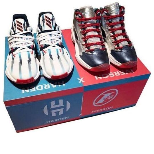 Кроссовки harden x reebok iveerson Adidas, белый 
Кроссовки harden x reebok iveerson Adidas, белый
