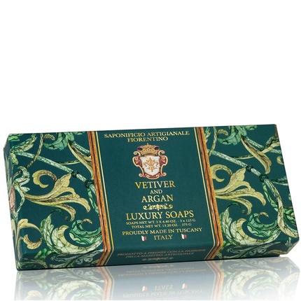 Мыло Fiorentino Vetiver and Argan 125 г - Упаковка из 3 шт Saponificio Artigianale
Мыло Fiorentino Vetiver and Argan 125 г - Упаковка из 3 шт Saponificio Artigianale