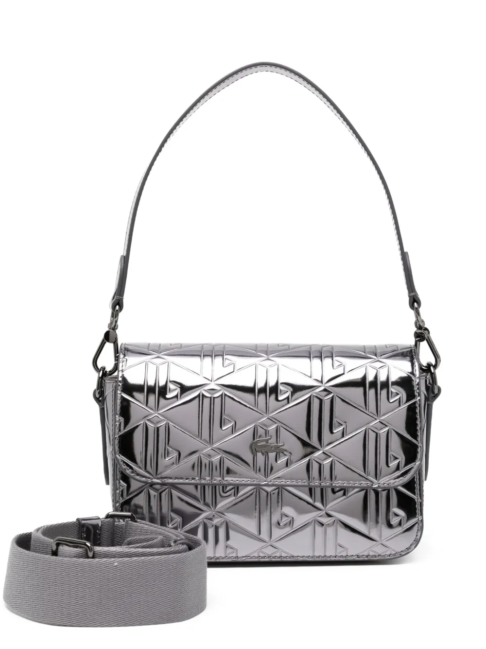 Сумка через плечо с вышитым логотипом Lacoste, серебристый
Сумка через плечо с вышитым логотипом Lacoste, серебристый