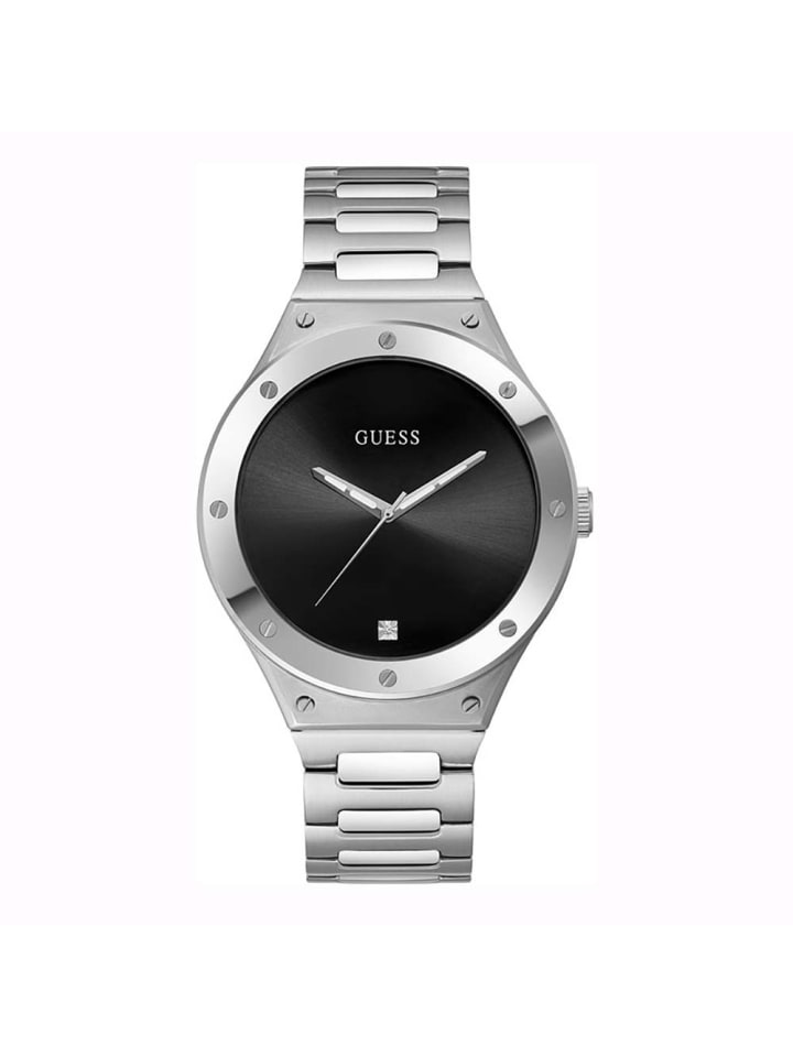 Guess Мужские аналоговые часы серебристого цвета
Guess Мужские аналоговые часы серебристого цвета