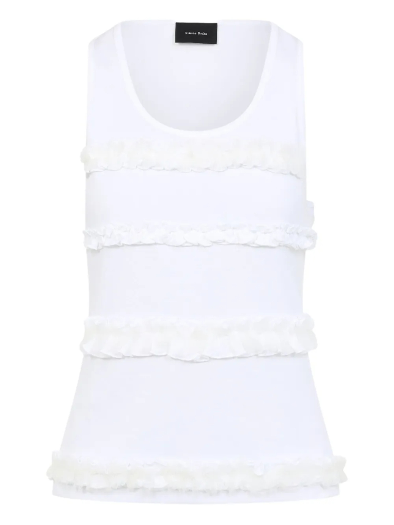 Топ с оборками Simone Rocha, белый 
Топ с оборками Simone Rocha, белый