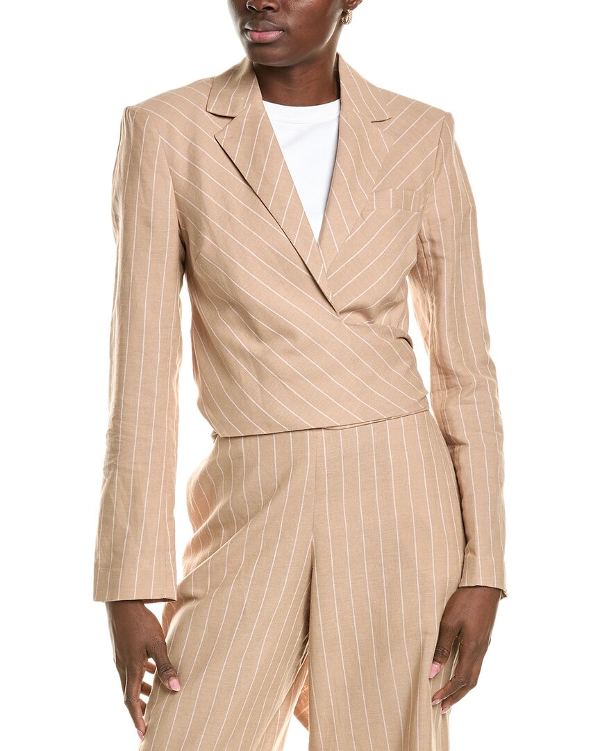 BCBGMAXAZRIA Укороченная куртка из льняной смеси с завязкой спереди, коричневый
BCBGMAXAZRIA Укороченная куртка из льняной смеси с завязкой спереди, коричневый