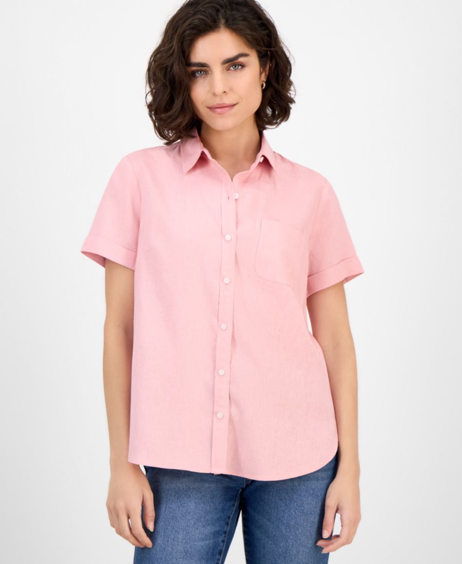 Женская однотонная рубашка для кемпинга с коротким рукавом Nautica Jeans, Bridal Rose
Женская однотонная рубашка для кемпинга с коротким рукавом Nautica Jeans, Bridal Rose