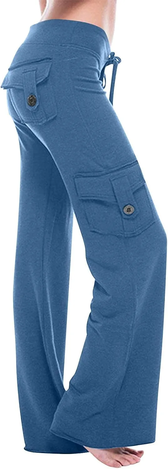 SHOPESSA Wide Leg Cargo Pants для женщин, высокие, с карманами, Plus Size
SHOPESSA Wide Leg Cargo Pants для женщин, высокие, с карманами, Plus Size