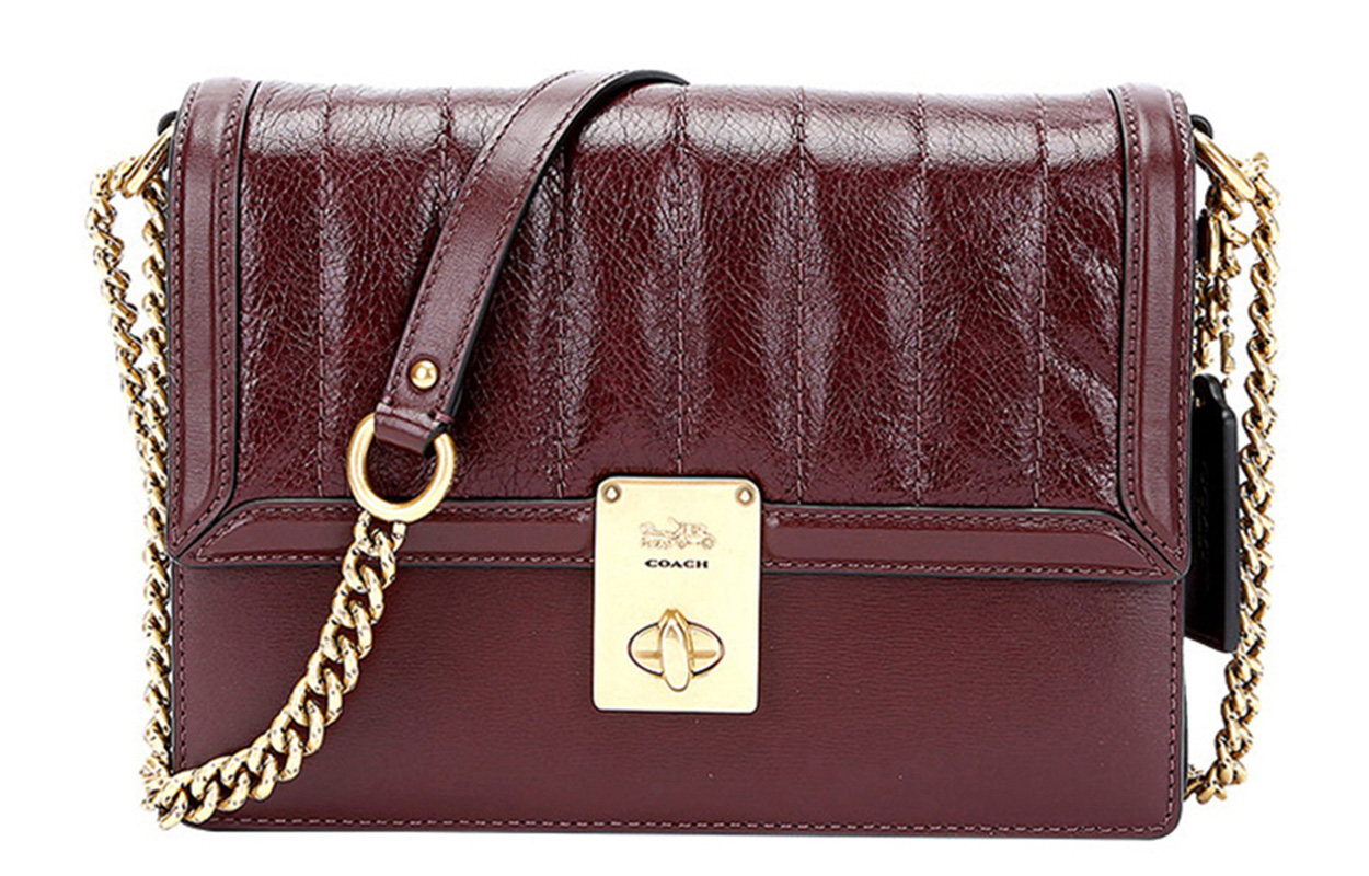 COACH Кожаная сумка через плечо Хаттон малая женская бордовая
COACH Кожаная сумка через плечо Хаттон малая женская бордовая