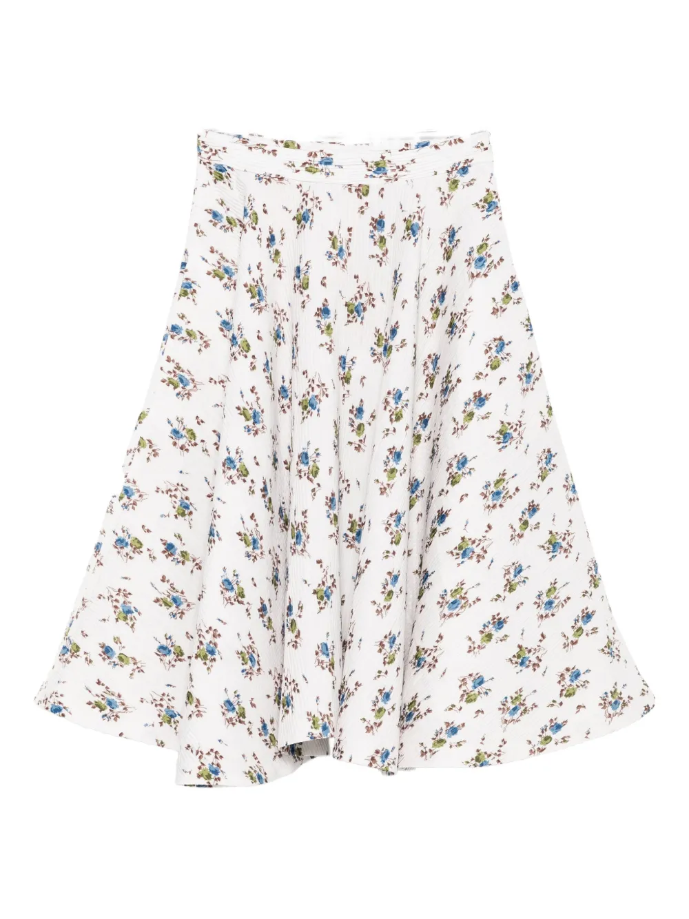 Юбка миди в складку с цветочным принтом Nº21, белый 
Юбка миди в складку с цветочным принтом Nº21, белый
