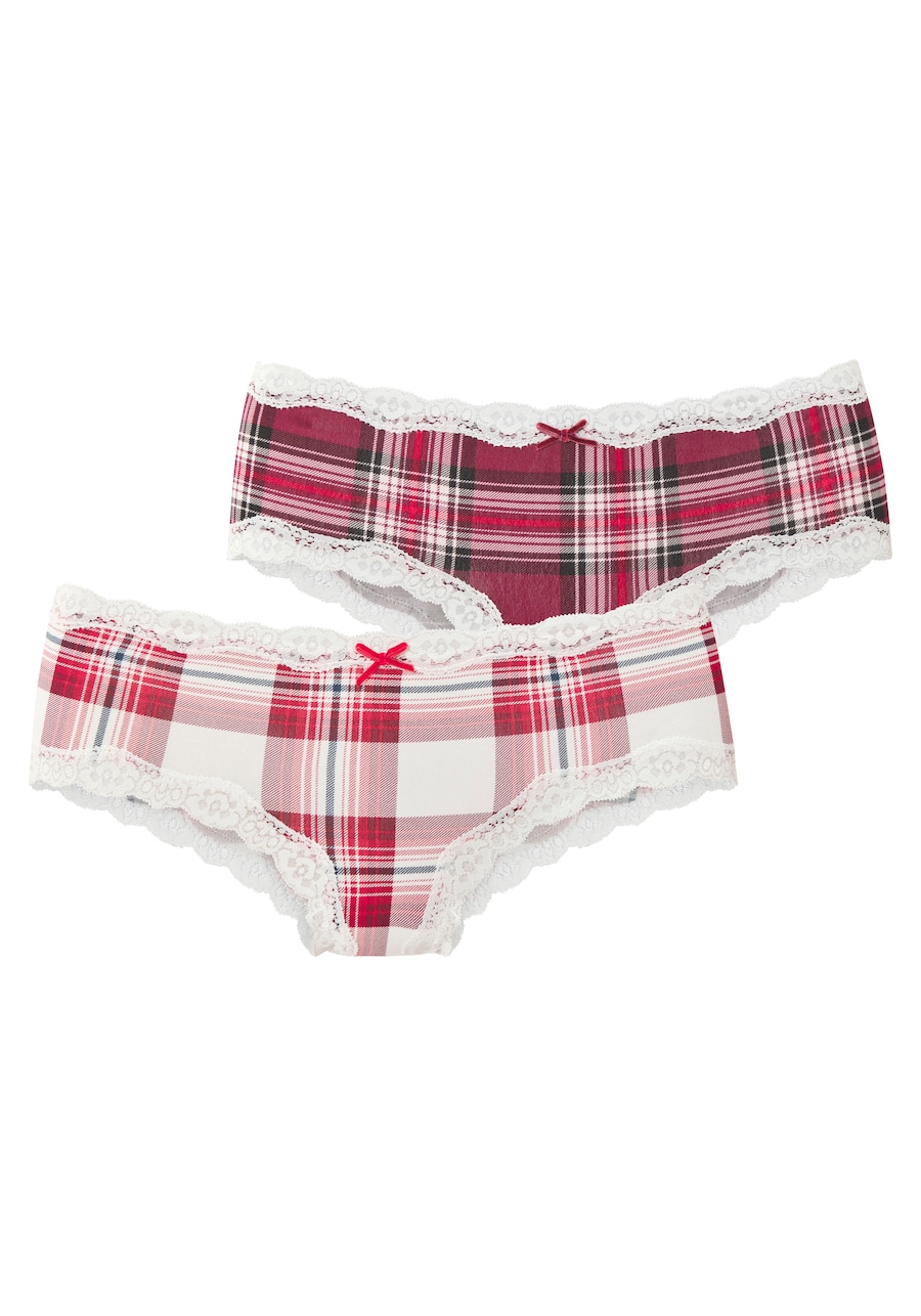 Бой-шорты LASCANA, Merlot/White
Бой-шорты LASCANA, Merlot/White