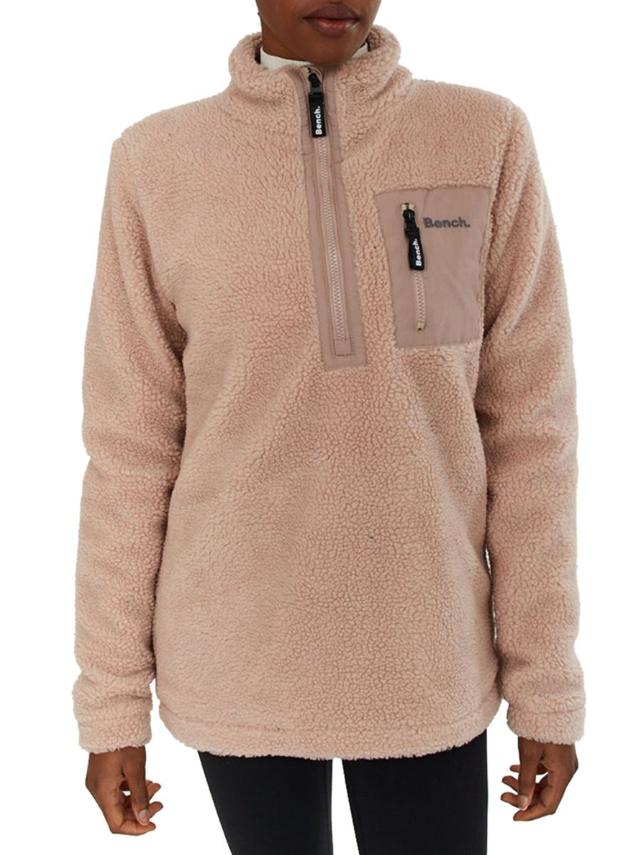 Флисовый пуловер Briella с застежкой-молнией на четверть оборота Bench., розовый 
Флисовый пуловер Briella с застежкой-молнией на четверть оборота Bench., розовый