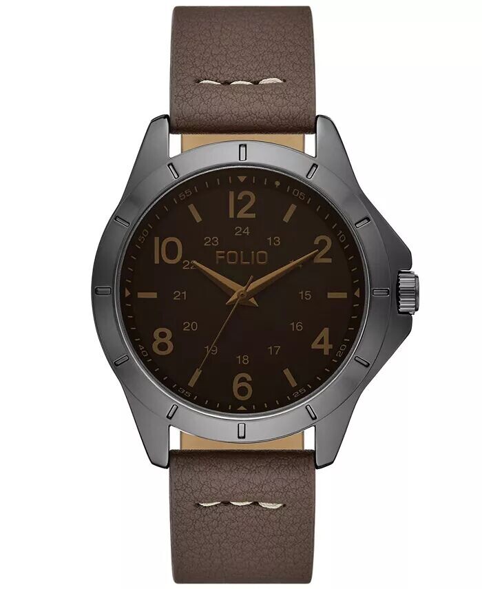 Мужские часы из полиуретана с тремя стрелками, коричневые, 42 мм Folio, коричневый
Мужские часы из полиуретана с тремя стрелками, коричневые, 42 мм Folio, коричневый