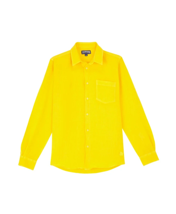 Мужская рубашка из однотонного льна Vilebrequin, желтый
Мужская рубашка из однотонного льна Vilebrequin, желтый