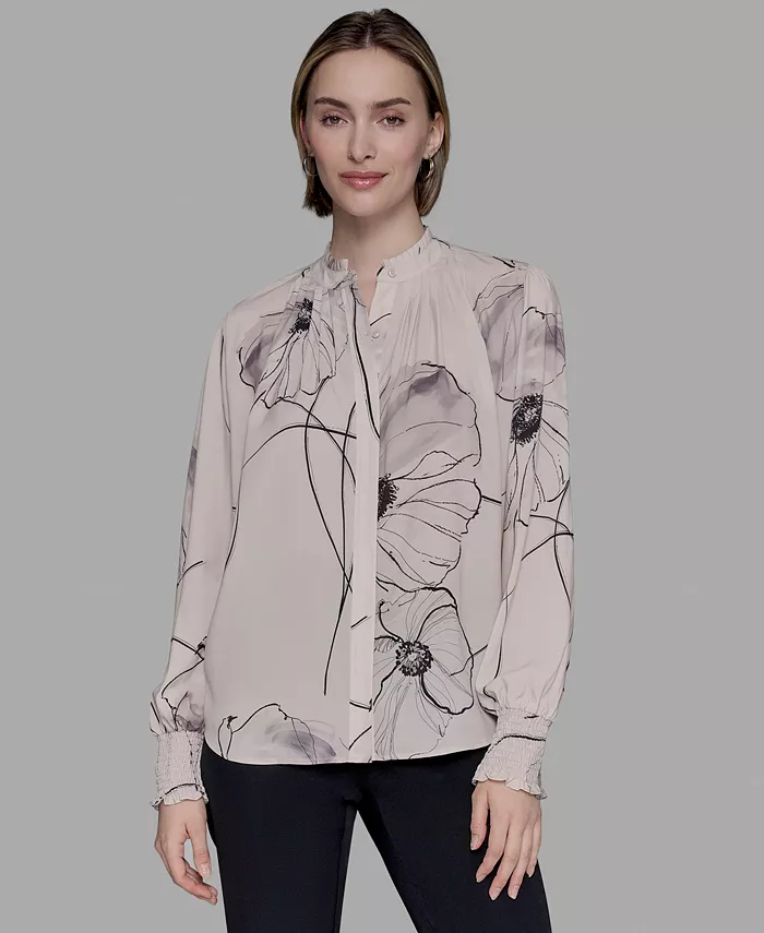 Женская блузка с длинным рукавом и цветочным принтом KARL LAGERFELD PARIS, серый
Женская блузка с длинным рукавом и цветочным принтом KARL LAGERFELD PARIS, серый