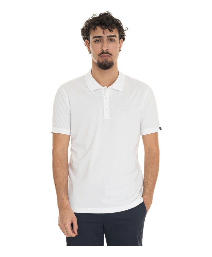 Хлопковая рубашка-поло с логотипом Fay, белый
Хлопковая рубашка-поло с логотипом Fay, белый